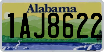 AL license plate 1AJ8622