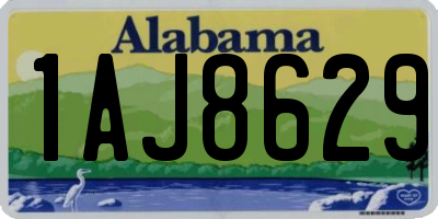 AL license plate 1AJ8629