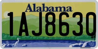 AL license plate 1AJ8630