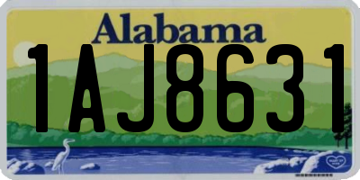 AL license plate 1AJ8631