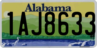 AL license plate 1AJ8633