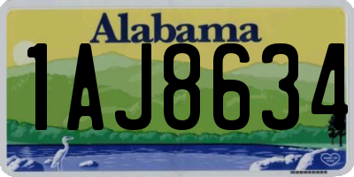 AL license plate 1AJ8634
