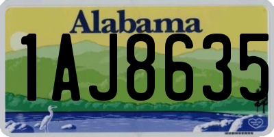 AL license plate 1AJ8635