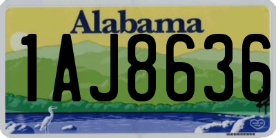 AL license plate 1AJ8636