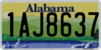 AL license plate 1AJ8637