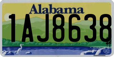 AL license plate 1AJ8638