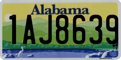 AL license plate 1AJ8639