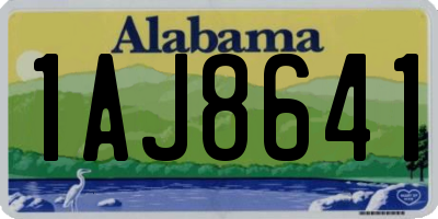 AL license plate 1AJ8641