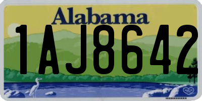 AL license plate 1AJ8642