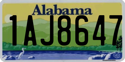 AL license plate 1AJ8647