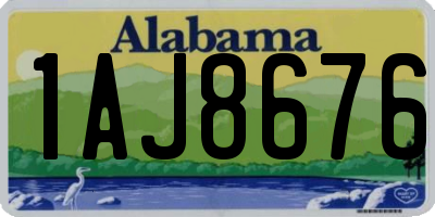 AL license plate 1AJ8676