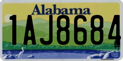 AL license plate 1AJ8684