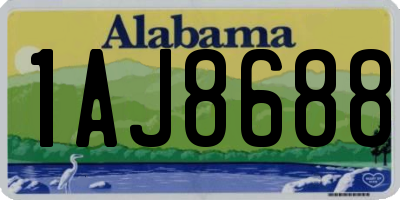 AL license plate 1AJ8688