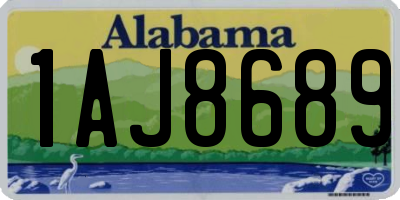 AL license plate 1AJ8689