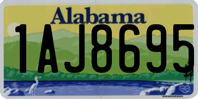 AL license plate 1AJ8695