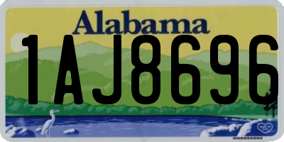 AL license plate 1AJ8696