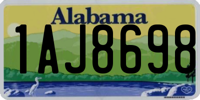 AL license plate 1AJ8698