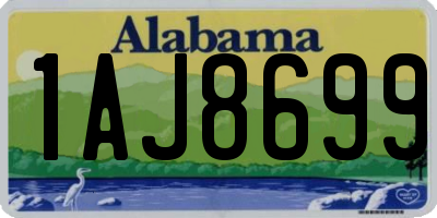 AL license plate 1AJ8699