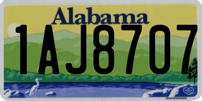 AL license plate 1AJ8707