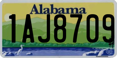 AL license plate 1AJ8709