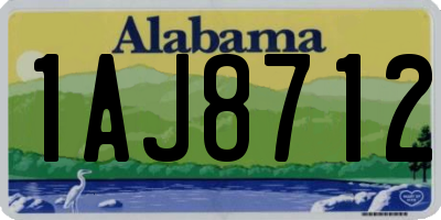 AL license plate 1AJ8712