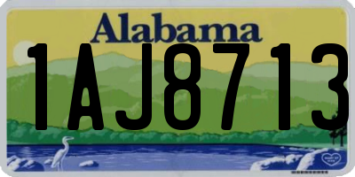 AL license plate 1AJ8713