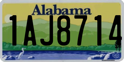 AL license plate 1AJ8714