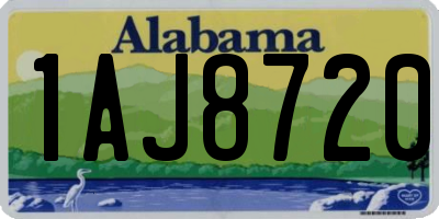 AL license plate 1AJ8720