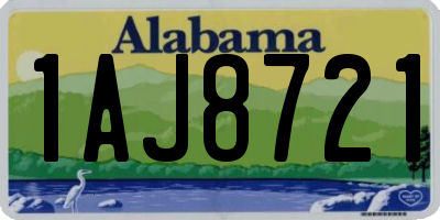 AL license plate 1AJ8721