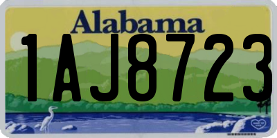 AL license plate 1AJ8723