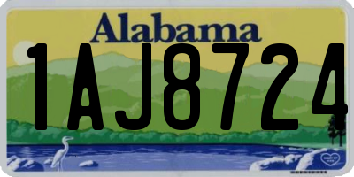 AL license plate 1AJ8724