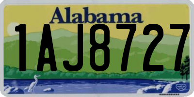 AL license plate 1AJ8727