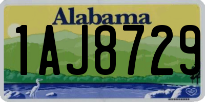 AL license plate 1AJ8729