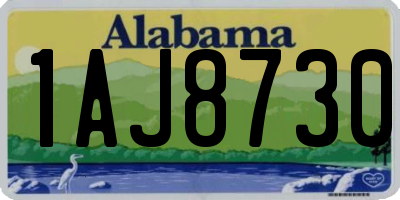 AL license plate 1AJ8730