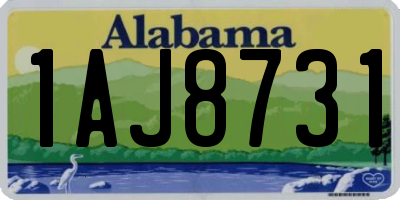AL license plate 1AJ8731