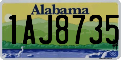 AL license plate 1AJ8735