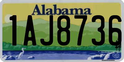 AL license plate 1AJ8736