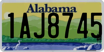 AL license plate 1AJ8745