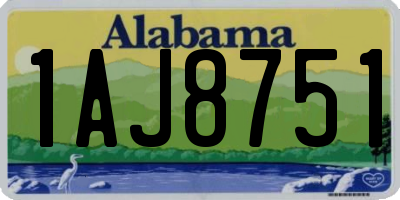 AL license plate 1AJ8751