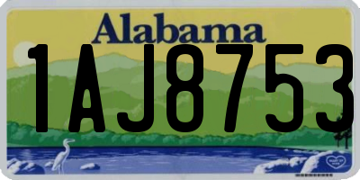 AL license plate 1AJ8753