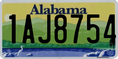 AL license plate 1AJ8754
