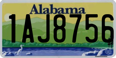 AL license plate 1AJ8756