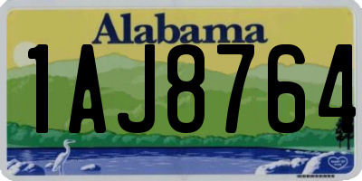 AL license plate 1AJ8764