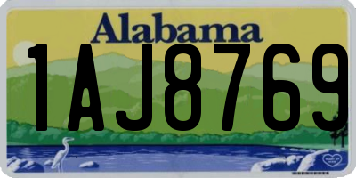 AL license plate 1AJ8769
