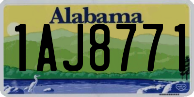 AL license plate 1AJ8771
