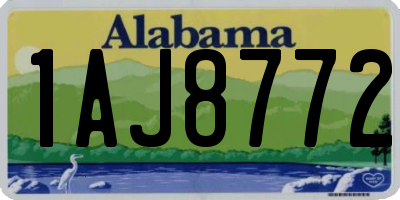 AL license plate 1AJ8772