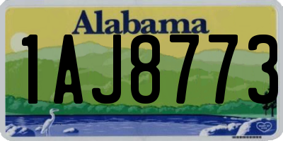 AL license plate 1AJ8773