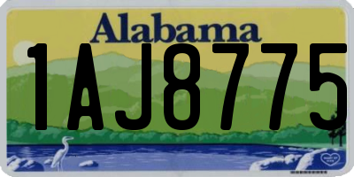 AL license plate 1AJ8775