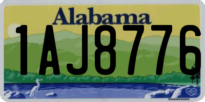 AL license plate 1AJ8776