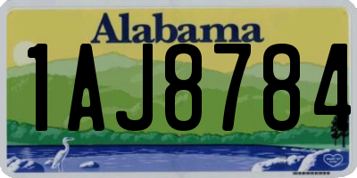 AL license plate 1AJ8784